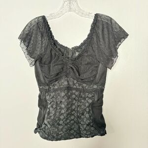 Tripp NYC black lace corset top size XL